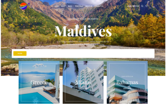 tour - travel website - webfuelers
